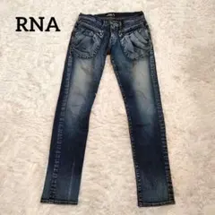 RNA スキニーパンツ ジーンズ デニム インディゴ ヒョウ柄 Y2K 洗えるのサムネイル