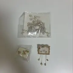 イヤリング×2とパール髪飾り セット