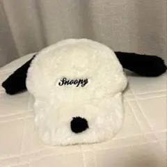 snoopy刺繍ロゴ入り耳付きキャップ