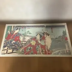 連獅子』 3枚続 浮世絵 錦絵 ※裏打ちあり - メルカリ