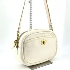 良品　COACH　コーチ　ショルダーバッグ　カメラバッグ　ターンロック　レザー