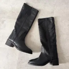 ファビオルスコーニ　ロングブーツ　黒　39　レザー　ヒール