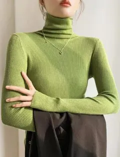 【在庫一掃セール】新品送料無料レディースタートルネック 着痩高伸縮性 柔らかい