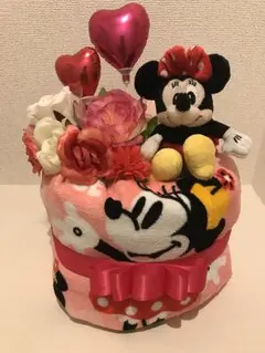 【送料、ラッピング代込】【バルーン無料】ミニーちゃんオムツケーキ