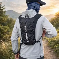 【新品】 ランニングリュック 軽量 ジョギング 黒　撥水　ナイロン