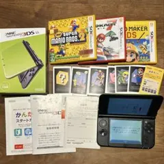 NEW Nintendo 3DS LL 本体　ライムグリーン ソフト３つ付き