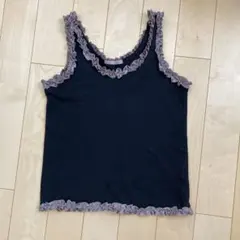RETRO GIRL フリルタンクトップ ブラック　Mサイズのサムネイル