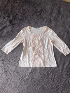 Aylesburyピンク フリル付き 五-七分袖トップス 【値下げしました】