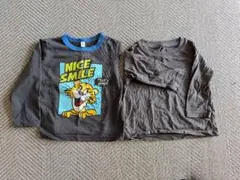 西松屋試着のみ90　無印80　ベビー 長袖Tシャツ 2枚セット