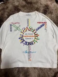 ら*み様 Acne Studios ロゴプリント Tシャツ ホワイトのサムネイル