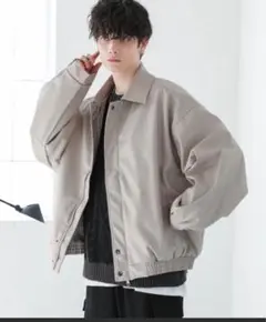 ASTRONOMY ヴィンテージライク合成皮革ショートブルゾン