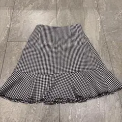 NICE CLAUP ギンガムチェック ミニスカート