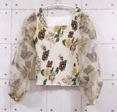 willfully】 花柄シアーシャツ - メルカリ