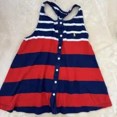 Polo Ralph Lauren タンクトップ 6X 赤青ストライプ