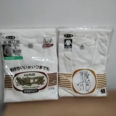 GUNZE 快適工房 長袖U首 インナーシャツ L 2枚セット