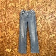 ZARA ザラ デニムパンツ ジーンズ コットン混在 ライトブルー レディース