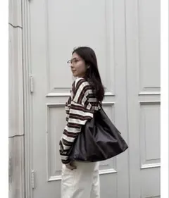 【ZOZO完売中】macoto×EFOLE /レザーワンショルダーバッグブラウン
