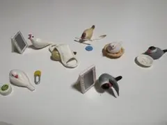 ガチャガチャ　文鳥ライフ　７点セット