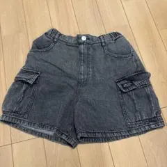 ダークグレー デニム　ハーフパンツ　サイズ160