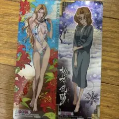 BLEACH カードガム プラスチックカード 松本乱菊 水着他 2種 中古