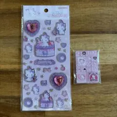 キラキラジュエルシール／トレーディングミニタイルシール♡チャーミーキティ♡