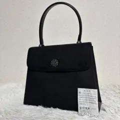 未使用】印傳屋 ハンドバッグ トートバッグ 花唐草柄 ブラック ち13 未使用】印傳屋 ハンドバッグ トートバッグ 花唐草柄 ブラック ち13