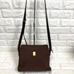 PELLE BORSA ペレボルサ ショルダーバッグ レザー ブラウン 斜め掛けのサムネイル