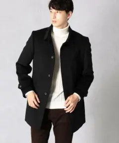 コムサメン アンゴラ ステンカラーコート