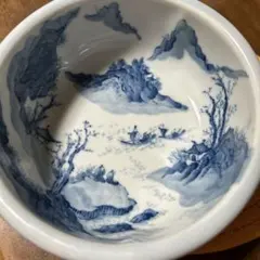 有田焼　染付 山水図 鉢 陶磁器 煎茶道具のサムネイル
