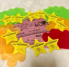 TXT ACT:TOMORROW 落下物 サイン星☆5人コンプ ルザラバ札など