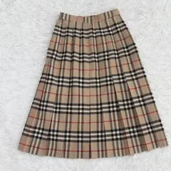 BURBERRY 膝下プリーツスカート ノバチェック ウール ヴィンテージのサムネイル