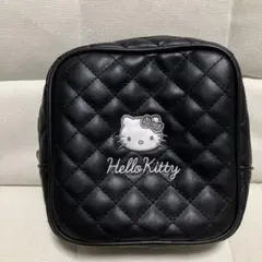 Hello Kitty キルティングポーチ 黒