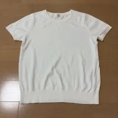 UNIQLO 半袖ニット M ホワイト