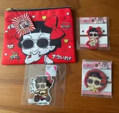 Dr.スランプ アラレちゃん 皿田きのこ ポーチ ステッカー 缶バッジ 