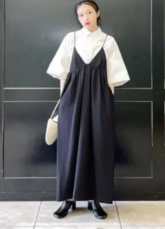 ADAM ET ROPÉ FEMME フクレジャカードコクーンワンピース