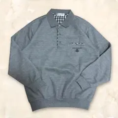 vintage スウェットポロ チェック襟 アメカジ ノームコア シティボーイ