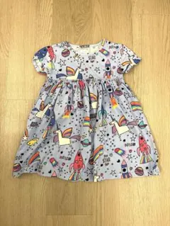 98cm 美品 NEXT ユニコーン ロケット柄 ワンピースのサムネイル