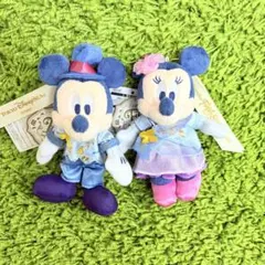 ディズニー　ファンタジースプリングスホテル ミッキー　ミニー　ぬいぐるみバッジ