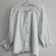 ZARA 刺繍入りフリル袖ブラウス 12-18ヶ月 80 女の子