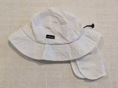 petit main ベビー 帽子 日よけ付き ホワイト 52cm