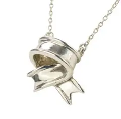 美品　Tiffany & Co. リボン ネックレス シルバーのサムネイル