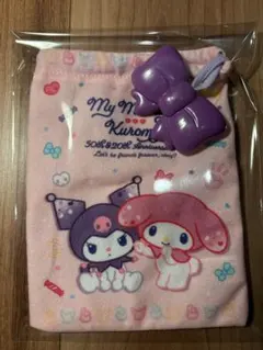 ★マック ハッピーセット クロミちゃんとマイメロディ　小物入れ　リボン型スタンプ