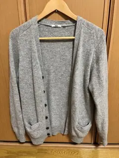 UNIQLO ウール100% カーディガン グレー M