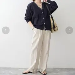 Spick & Span ハイブリッドラミータックパンツ 036 ベージュ