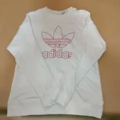 adidas ホワイト トレーナー Lサイズ