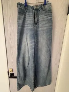 GRL ワイドレッグデニムパンツ ライトブルー