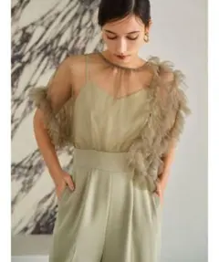 【LAGUNAMOON】LADYチュールドッキングコンビネゾン　ミント　S