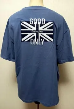 タグ付き【GOOD ONLY】 英字 Big Tee (くすみブルー)