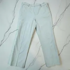 ユニクロXL スマートアンクルパンツ ミントグリーン センタープレス 美脚 春夏