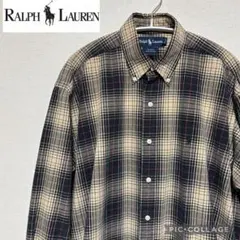 Ralph Lauren ラルフローレンBlake 刺繍ロゴチェック長袖シャツM